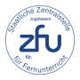 Siegel Staatliche Zugelassen ZFU Logo